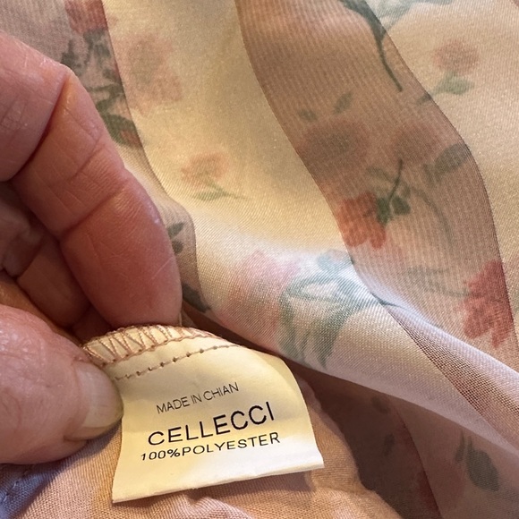 CELLECCI Babydoll Floral Pink Ruffled Dress/Romper - Picture 12 of 12